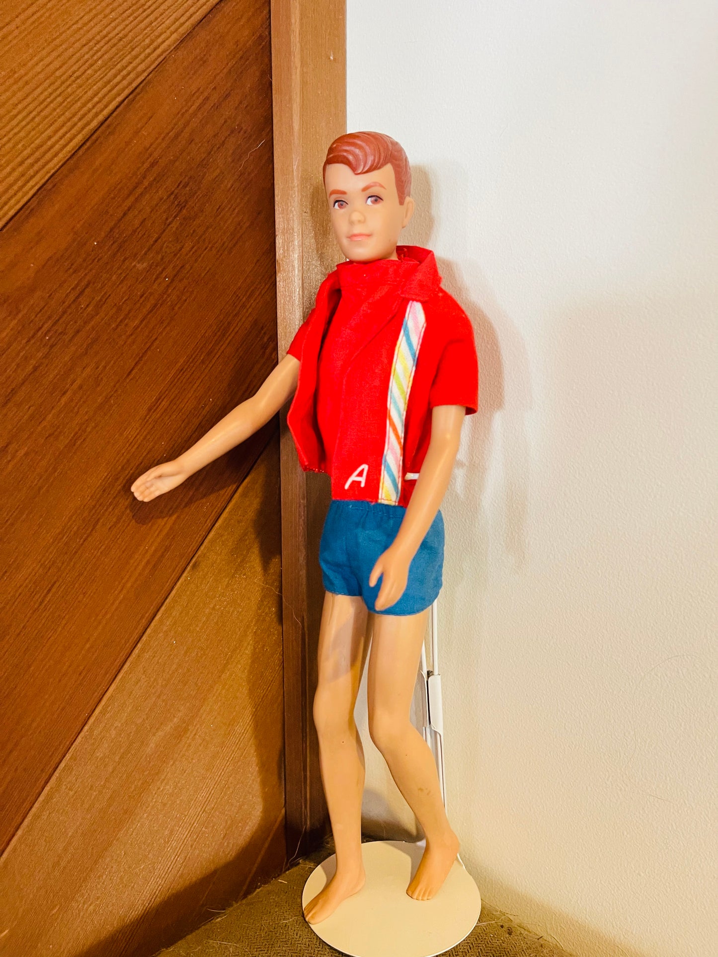 1965 REDHEAD BENDABLE LEG ALLAN DOLL #1010 in ORIGINAL SUIT NICE LEGS! KEN BUDDY IN OG OUTFIT