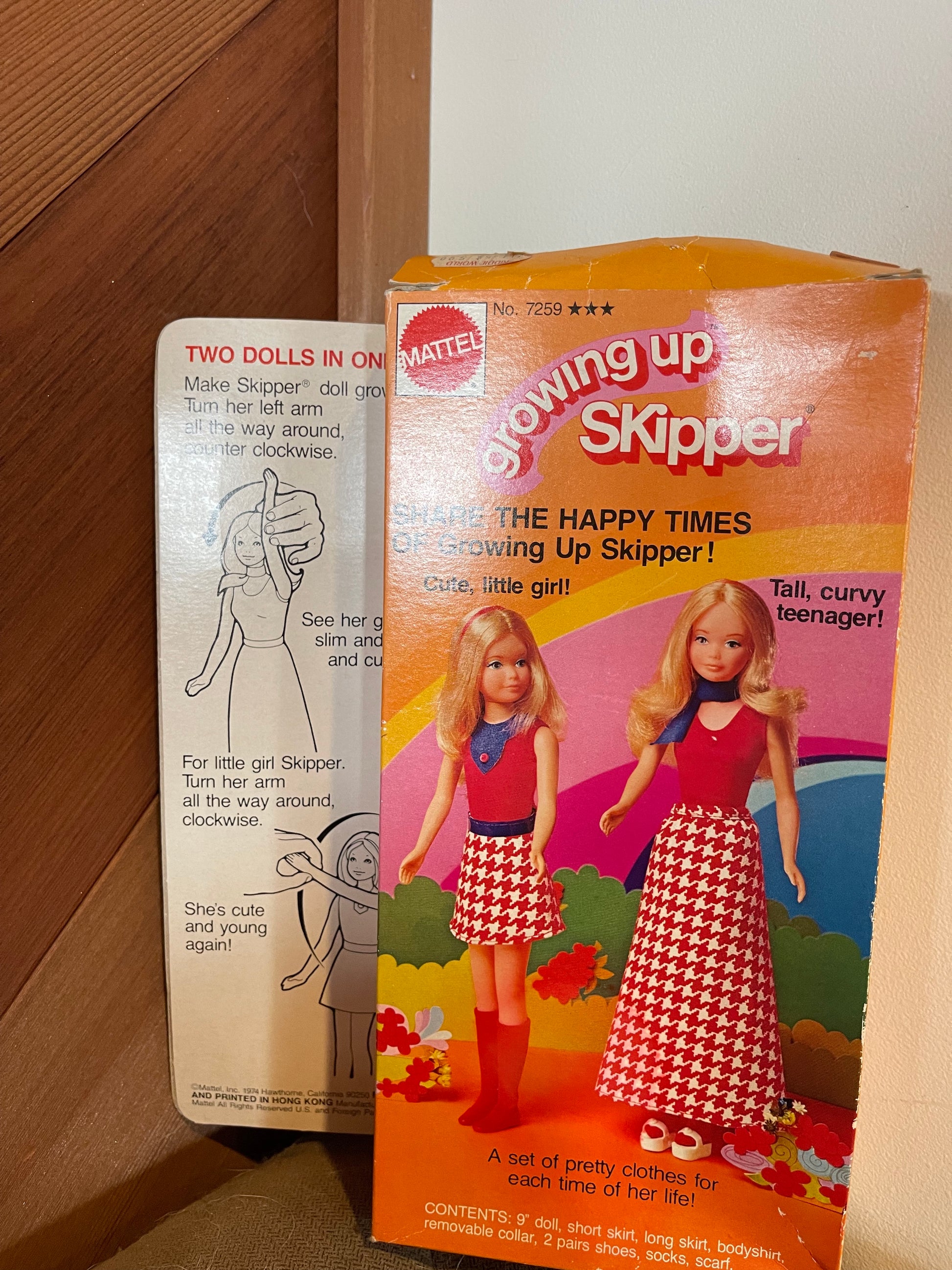 Vintage 1975 Growing Up Skipper Mattel #7259 in Original Box NRFB