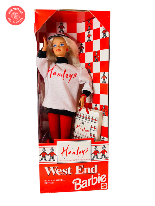 Vintage Mattel Hamleys Barbie Doll “West End” Special Edition With Bag 1995