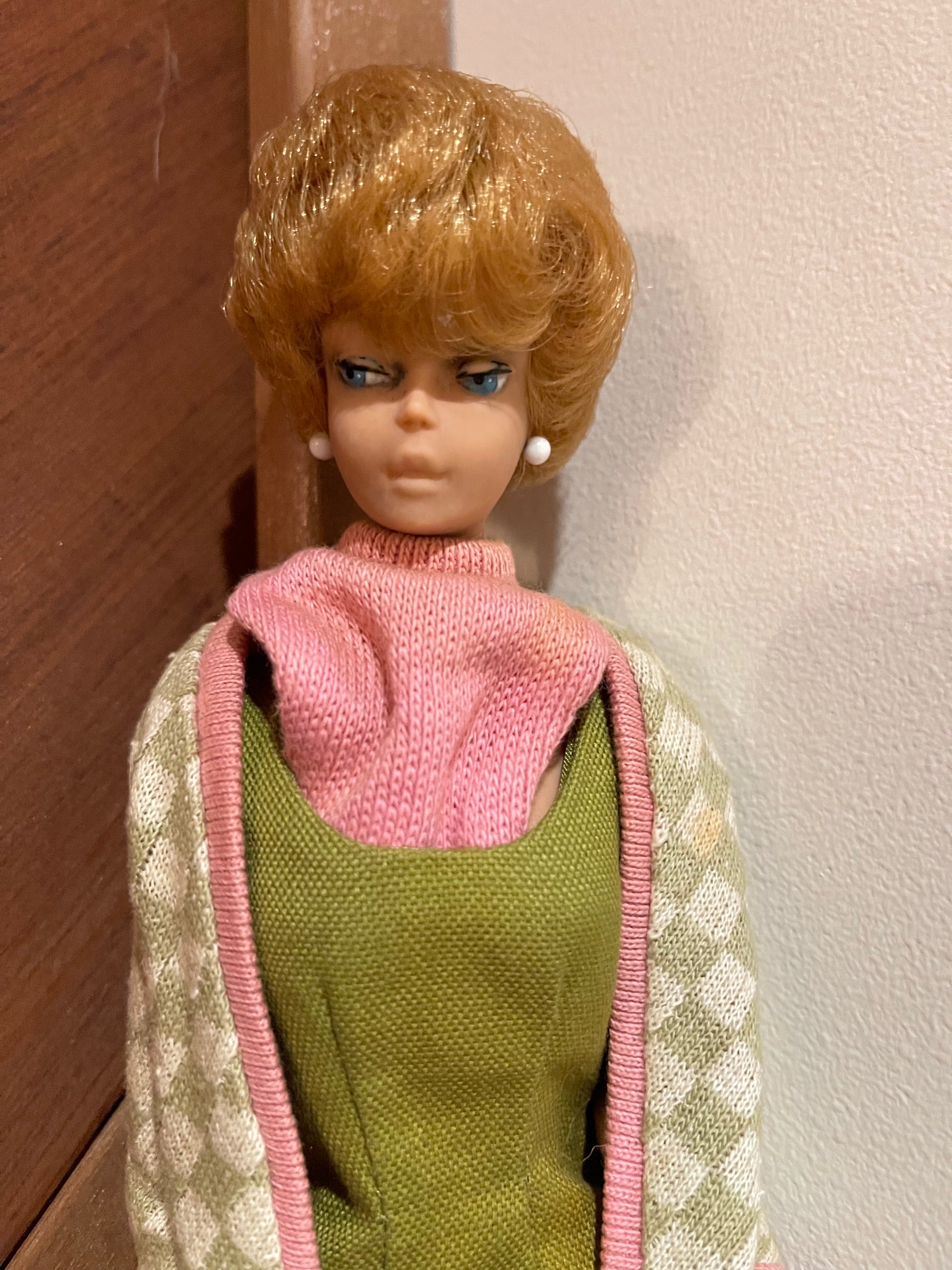 1962 Vintage Bubble Cut Barbie 850 Pale Lips Plus Poodle Parade