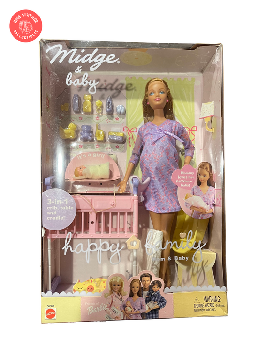 Midge & Baby Happy Family Barbie New In Box Pregnant 2002 Mattel - BACK IN STOCK